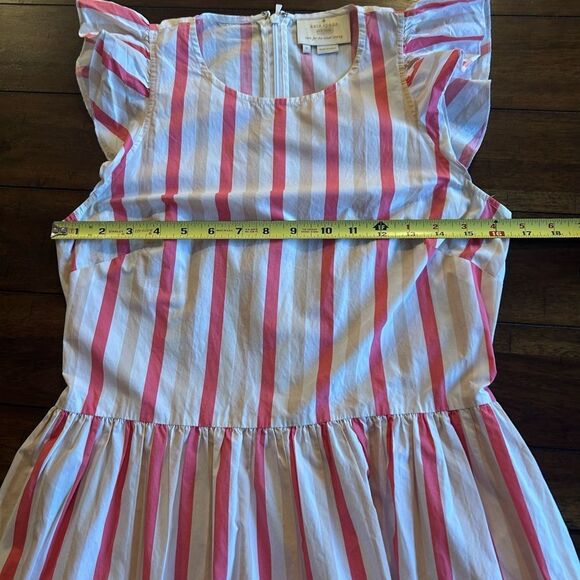 Kate Spade Pink Peach Sherbert Midi Dress Striped Tiered MSRP 328.00 - Picture 7 of 15